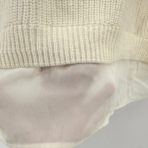 Crofts‎ & Barrow Womens Off White Cream Crew Neck Sweater Neutral Size XL NWT - Picture 7 of 13